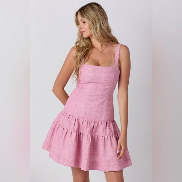 NWT Boutique Cecilia Pink Fit & Flare Mini Dress - Picture 11 of 14